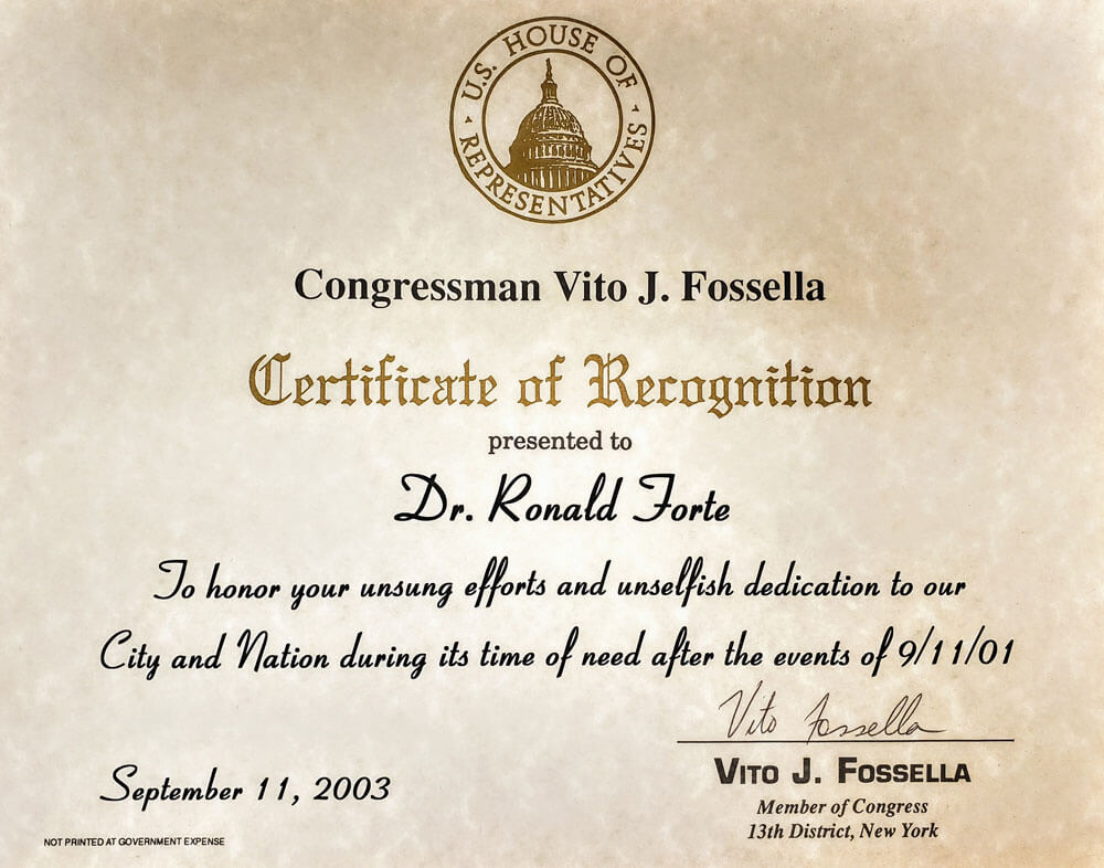 Certificate of Recognition